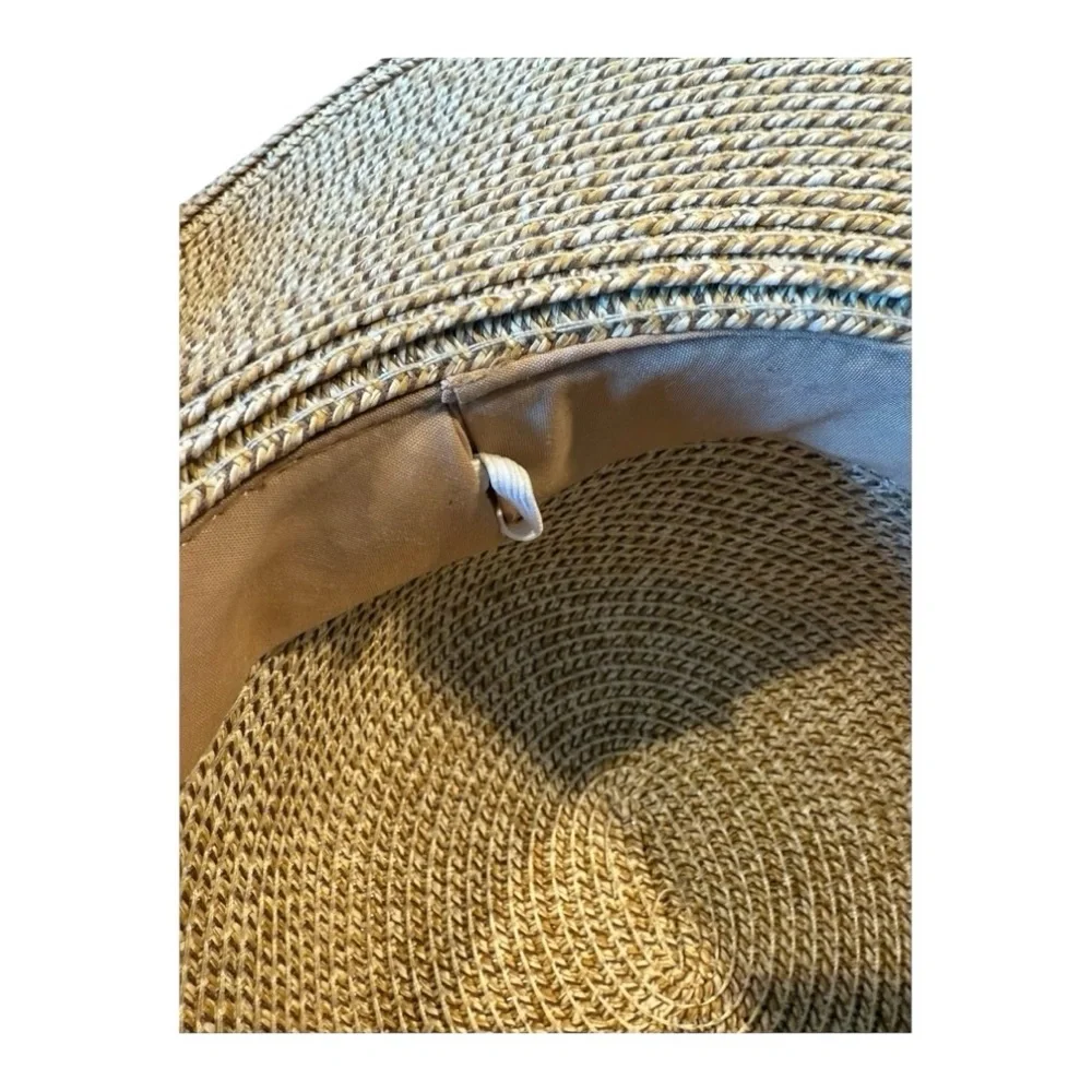 Tommy Bahama Toyo Woven Straw Wide Brim Sun Hat‎ – Blue & Natural, OS Pineapple